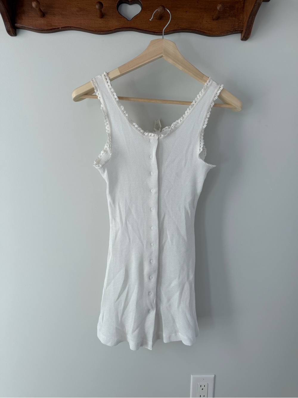Vintage Coquette Y2K Vibe, Cotton Blend, Lace-Trim, Women's Nightgown